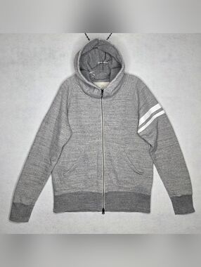 Momotaro Jeans GTB Heavyweight Gray Cotton Zip Up Hoodie *Large Runs Small Japan